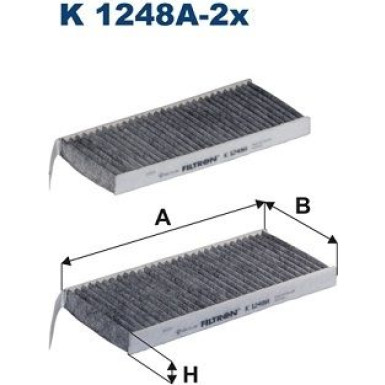 FILTRON Filter, Innenraumluft K 1248A-2x