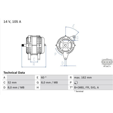 Lichtmaschine | FORD Focus | 0 986 081 090