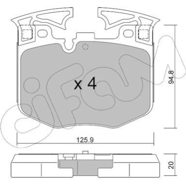 CIFAM Bremsbelagsatz, Scheibenbremse 822-1146-0