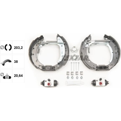 Satz Bremsbacken Citroen/Peugeot/Renault Saxo,Xsara,Zx,106,203,306,Clio,Laguna,Twingo 93 | 84061801