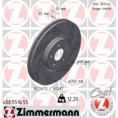 ZIMMERMANN Bremsscheibe | 400.5516.55