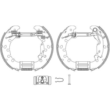 Satz Bremsbacken Opel Adam/Corsa 1.0-1.4 06 Shoe Kit Pro 84065300