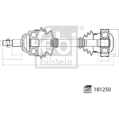 FEBI BILSTEIN Antriebswelle | 181250