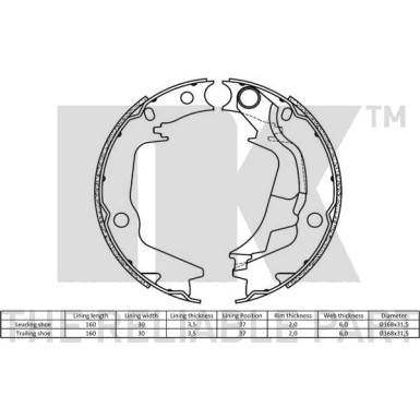 Handbremsbacken Hyundai Getz 05 | 2734793