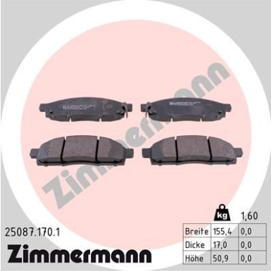 ZIMMERMANN Bremsbeläge
