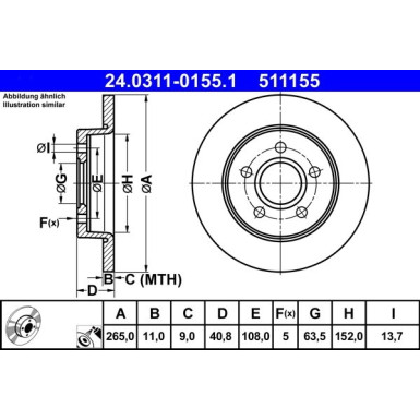 Bremsscheibe PowerDisc 24.0311-0155.1