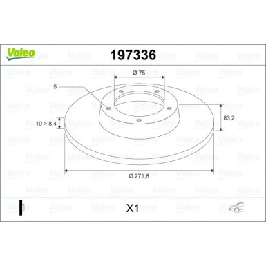 VALEO Bremsscheibe 197336