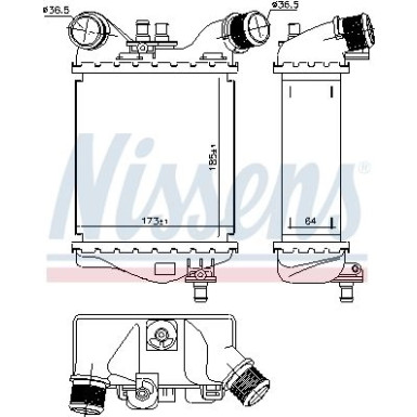 Ladeluftkühler PKW | Fiat 500 07 | 96168