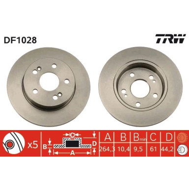 Bremsscheibe Renault T. Scenic | DF1028