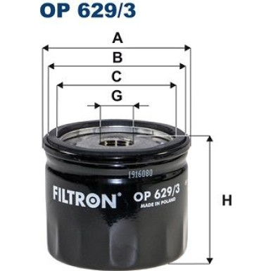 FILTRON Ölfilter OP 629/3
