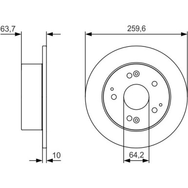 BOSCH | Automotive Bremsscheibe 0986479V39 BOSCH | Automotive Bremsscheibe 0986479V39