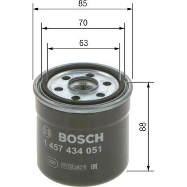 BOSCH | Automotive Kraftstofffilter | 1457434051