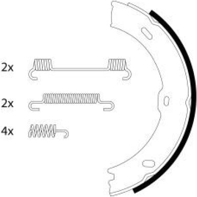 91066800 Bremsbackensatz, Feststellbremse