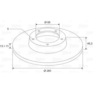 VALEO Bremsscheibe 186408