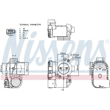 NISSENS Drosselklappenstutzen 955112 NISSENS Drosselklappenstutzen 955112