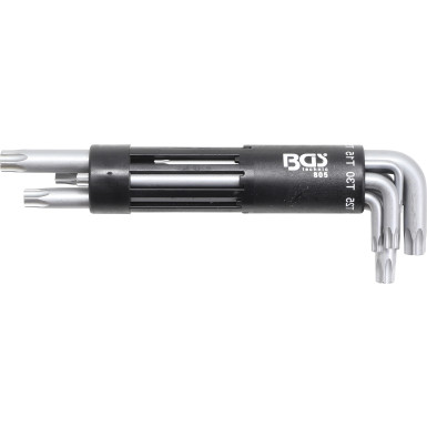 BGS Winkelschlüssel-Satz | extra lang | T-Profil (für Torx) mit Bohrung T10 - T50 | 8-tlg | 805