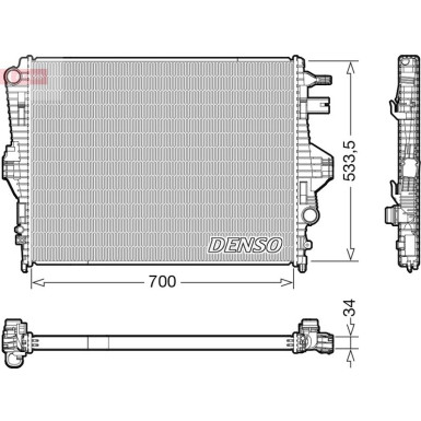 Denso | Kühler, Motorkühlung DRM32050 Denso | Kühler, Motorkühlung DRM32050