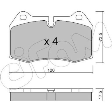 CIFAM Bremsbelagsatz, Scheibenbremse