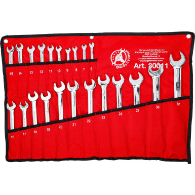 BGS Ratschenring-Maulschlüssel-Satz flexible Köpfe SW 6 - 32 mm 22-tlg BGS Do it yourself 30011