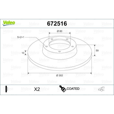 VALEO Bremsscheibe | 672516