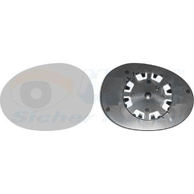 Spiegelglas, Außenspiegel Citroen C1 konvex OE 8151HY HAGUS 910831