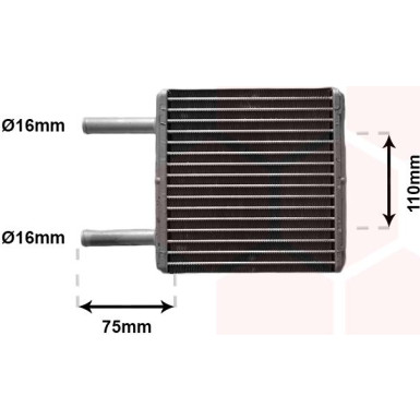 VAN WEZEL Wärmetauscher, Innenraumheizung 37006094