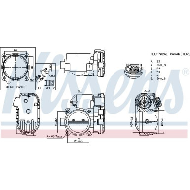 NISSENS Drosselklappenstutzen 955150 FIRST FIT