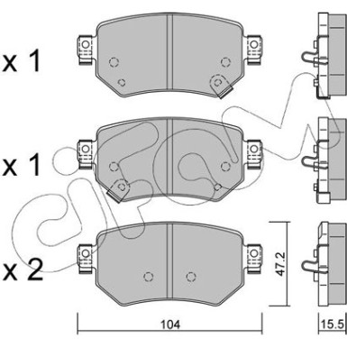 CIFAM Bremsbelagsatz, Scheibenbremse | 822-1159-0