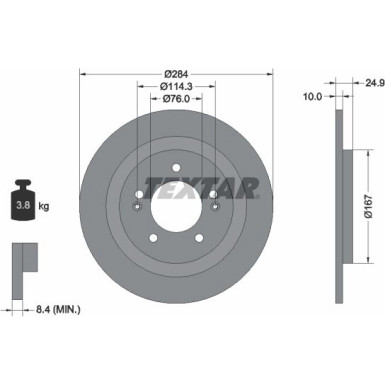 Bremsscheibe Hyundai T. I40 11-Ko A 16 | 92239103