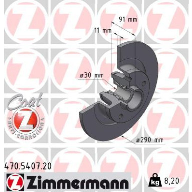 72 482 055 Bremsscheibe HA | RENAULT Espace 15 | 470.5407.00 72 482 055 Bremsscheibe HA | RENAULT Espace 15 | 470.5407.00