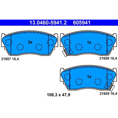 ATE Bremsbeläge 13.0460-5941.2 ATE Bremsbeläge 13.0460-5941.2