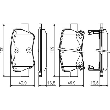 Bremsklötze | TOYOTA Avensis | 0 986 494 403