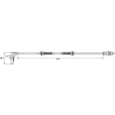 72 403 039 Sensor, Raddrehzahl VA | RENAULT Twingo,Clio,Kangoo 98 | 0 265 007 527