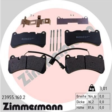 ZIMMERMANN Bremsbelagsatz, Scheibenbremse ZIMMERMANN Bremsbelagsatz, Scheibenbremse