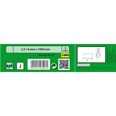 UNTERDRUCKSCHLAUCH ECO-C 2,5 X 6,0 | 1 M | 895 425 60 85