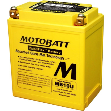 Motorrad Batterie 12V 14,5Ah/175A P+ (Abmessungen: 135X90X146/155) | MB10U