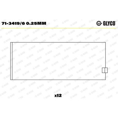 Pleuellager | 71-3419/6 0.25mm