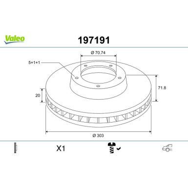 VALEO Bremsscheibe | 197191