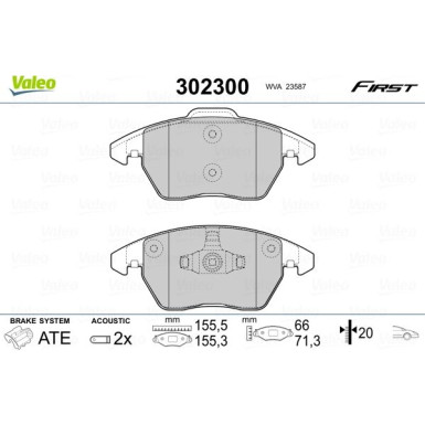 VALEO Bremsbeläge | 302300