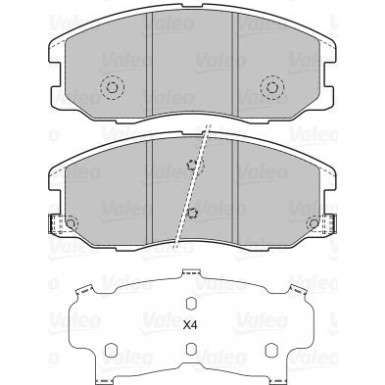 VALEO Bremsbeläge 598942