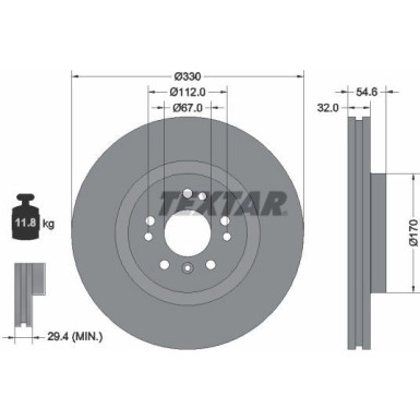 Bremsscheibe Db P. W164/W251 3.0-5.5 4-Matic 05 PRO+ 92150605