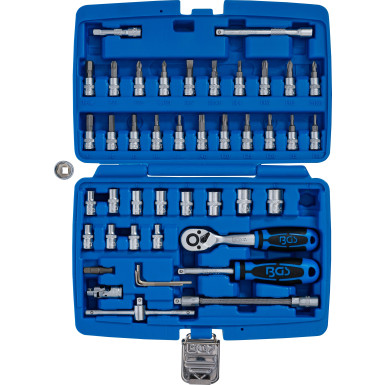 BGS Steckschlüssel-Satz | Antrieb 6,3 mm (1/4"""") | 46-tlg | 2145