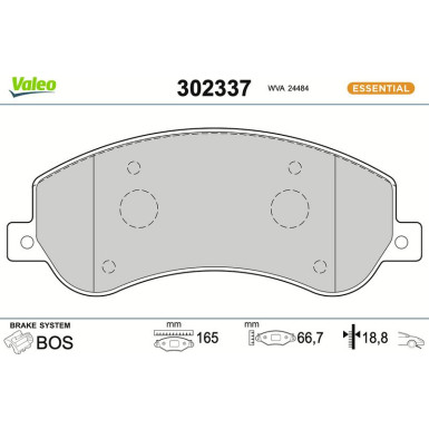 VALEO Bremsbeläge 302337