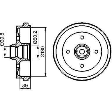 Bremstrommel | AUDI,SEAT,VW | 0 986 477 111