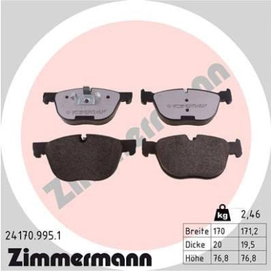 ZIMMERMANN Bremsbeläge 24170.995.1