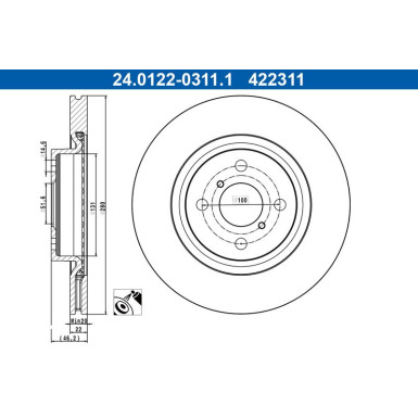 Bremsscheibe | 24.0122-0311.1