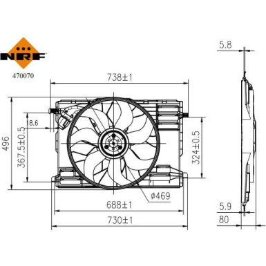 LÜFTER, MOTORKÜHLUNG | NRF470070 LÜFTER, MOTORKÜHLUNG | NRF470070