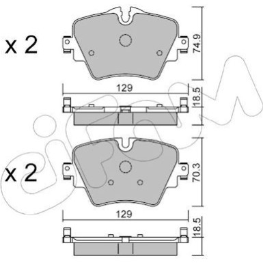 Bremsklötze VA | BMW 2er, X1 14 | 822-1037-0