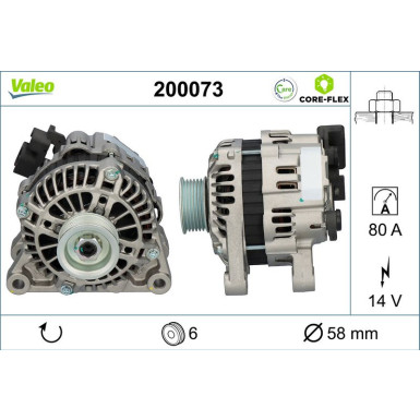 VALEO Generator 200073 VALEO CORE-FLEX