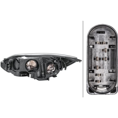 Scheinwerfer R H7/H1 +LWR+MOT CHROM VIST PQ | FORD FOCUS 7,10-10,14 | 1EA 354 994-021
